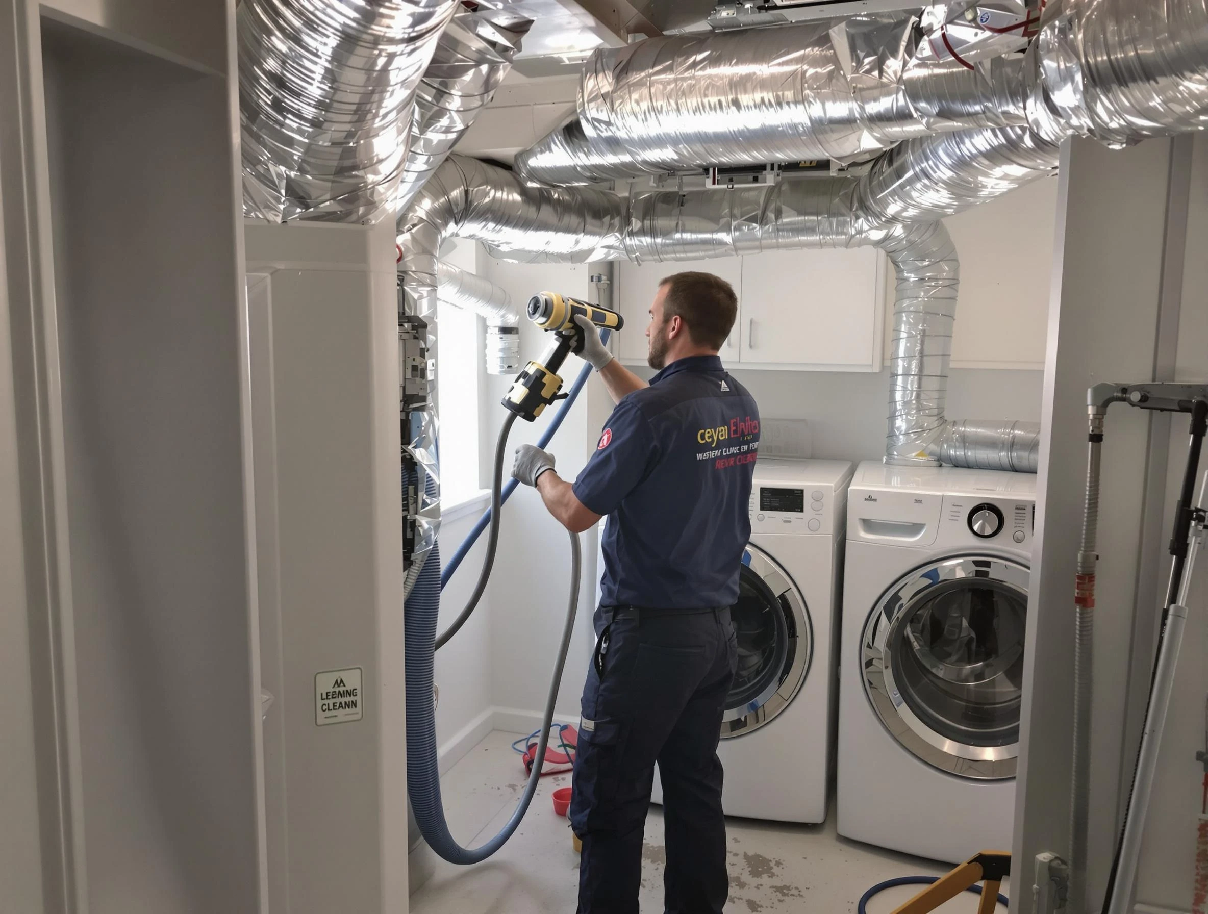 Greensburg Dryer Vent Cleaning specialist using advanced equipment for thorough duct cleaning in Greensburg