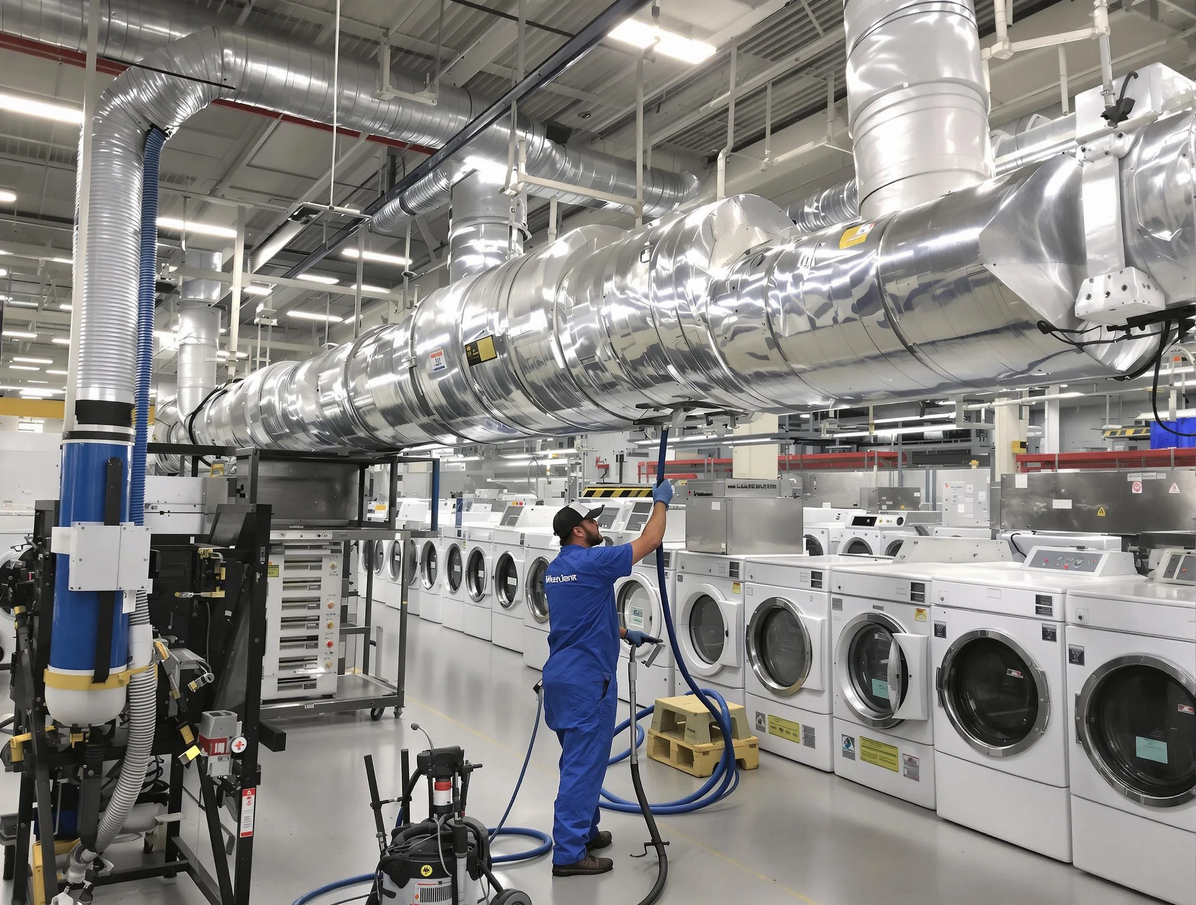 Greensburg Dryer Vent Cleaning team performing heavy-duty industrial dryer vent cleaning in Greensburg